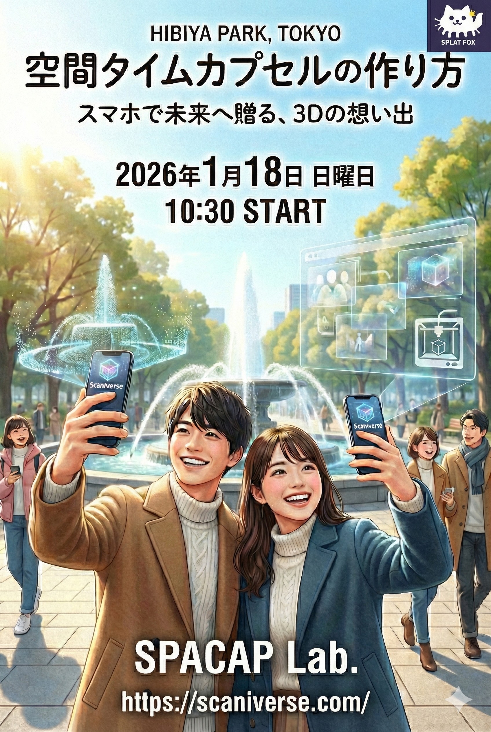 HIBIYA PARK, TOKYO 空間タイムカプセルの作り方イベントポスター